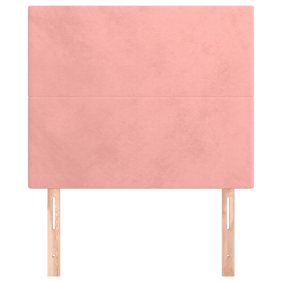 Hoofdborden 2 St 90X5X78/88 Cm Fluweel Roze