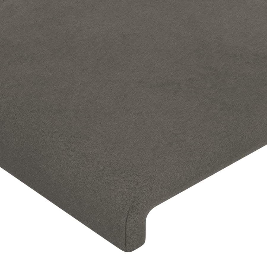 Hoofdborden 2 St 100X5X78/88 Cm Fluweel Donkergrijs