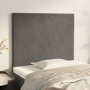 Hoofdbord 100x5x118/128 cm fluweel donkergrijs