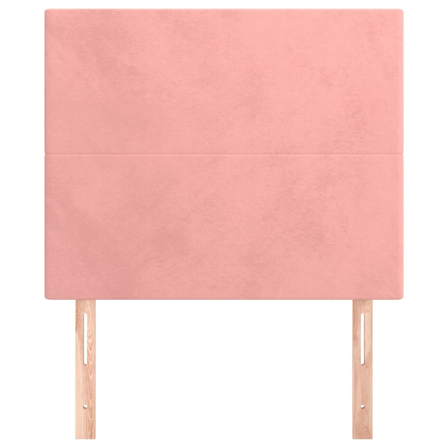 Hoofdborden 2 St 00X5X78/88 Cm Fluweel Roze 100 cm Hoog