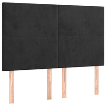 Hoofdborden 4 St 72X5X78/88 Cm Fluweel Zwart