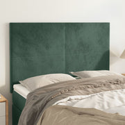 Hoofdbord 144x5x118/128 cm fluweel donkergroen
