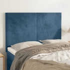 Headboard dark blue 144x5x118/128 cm velvet