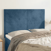 Hoofdbord 144 cm donkerblauw fluweel