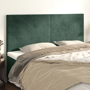 Hoofdbord fluweel donkergroen 160x5x118/128 cm
