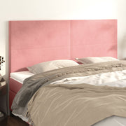 Headboard pink 200x5x118/128 cm velvet