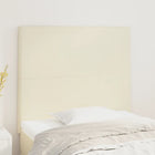 Headboard cream 80x5x118/128 cm faux leather