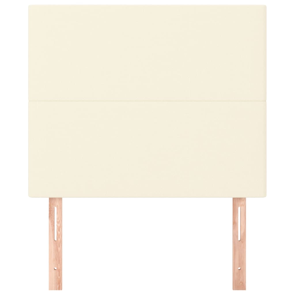 Hoofdborden 2 St 100X5X78/88 Cm Kunstleer Kleurig 100 cm Crème