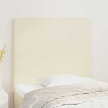 Hoofdborden 2 St 100X5X78/88 Cm Kunstleer Kleurig 100 cm Crème