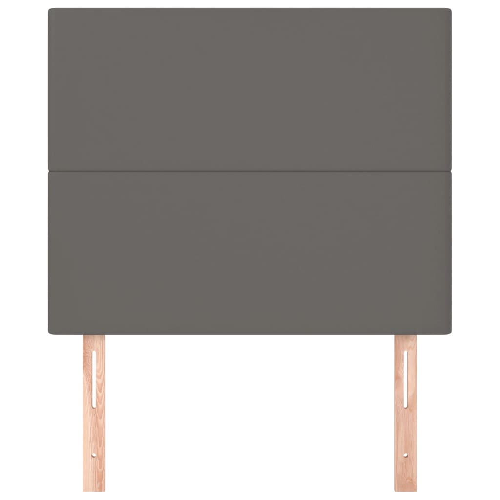 Hoofdborden 2 St 100X5X78/88 Cm Kunstleer Grijs
