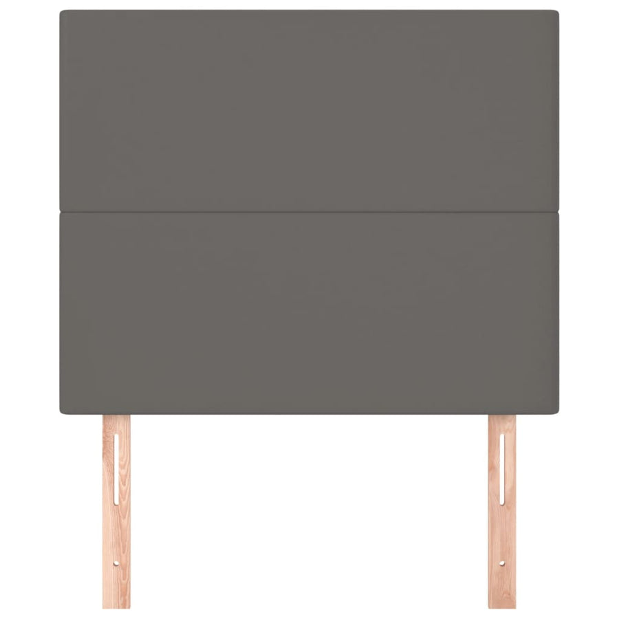 Hoofdborden 2 St 100X5X78/88 Cm Kunstleer Grijs