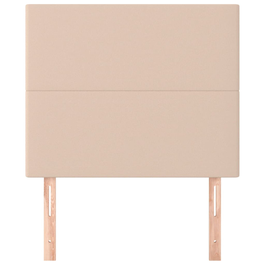 Hoofdborden 2 st 100x5x78/88 cm kunstleer cappuccinokleurig 100 cm Hoog