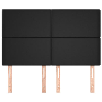Hoofdbordem 4 St 72X5X78/88 Cm Kunstleer Zwart