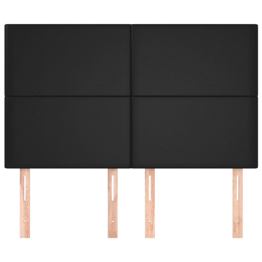 Hoofdbordem 4 St 72X5X78/88 Cm Kunstleer Zwart