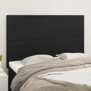 Hoofdbord 144x5x118/128 cm kunstleer zwart