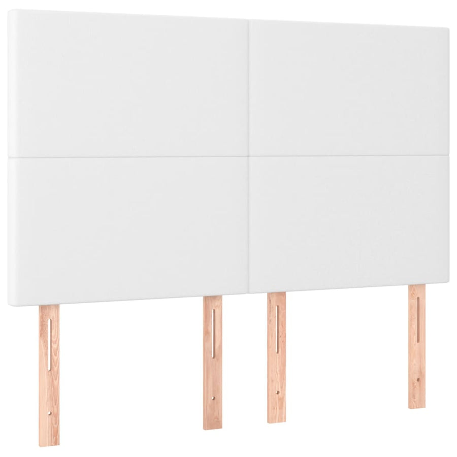 Hoofdborden 4 St 72X5X78/88 Cm Kunstleer Wit
