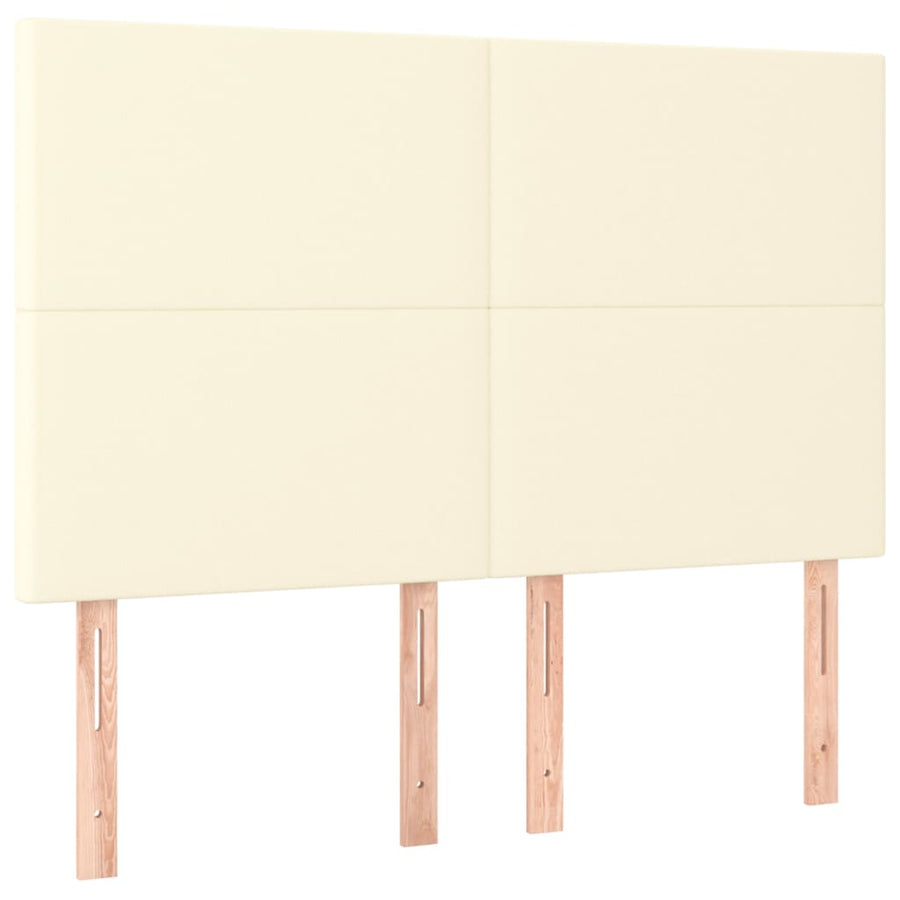 Hoofdborden 4 St 72X5X78/88 Cm Kunstleer Kleurig 1 144 cm Crème