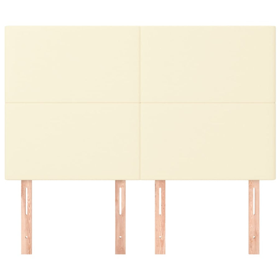 Hoofdborden 4 St 72X5X78/88 Cm Kunstleer Kleurig 1 144 cm Crème