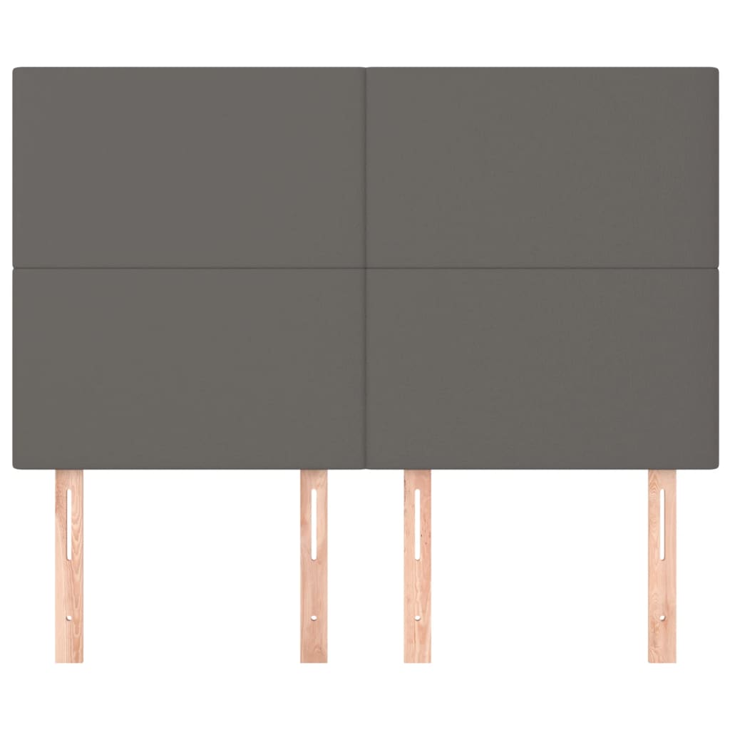 Hoofdborden 4 St 72X5X78/88 Cm Kunstleer Grijs