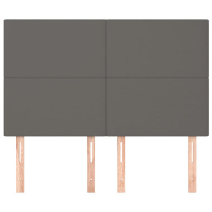 Hoofdborden 4 St 72X5X78/88 Cm Kunstleer Grijs