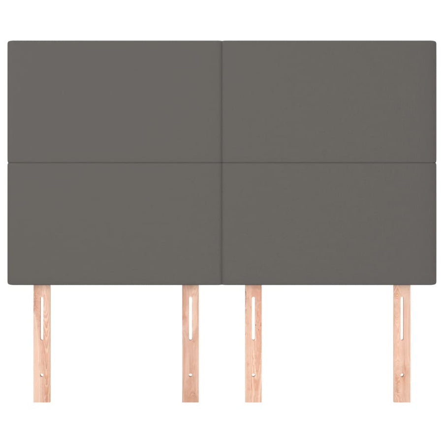 Hoofdborden 4 St 72X5X78/88 Cm Kunstleer Grijs