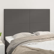 Hoofdbord 144x5x118/128 cm kunstleer grijs