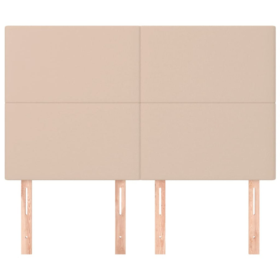 Hoofdborden 4 st 72x5x78/88 cm kunstleer cappuccinokleurig 1 144 cm Cappuccino