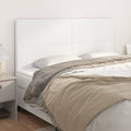 Headboard white 160x5x118/128 cm artificial leather