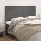 Headboard grey 160x5x118/128 cm artificial leather