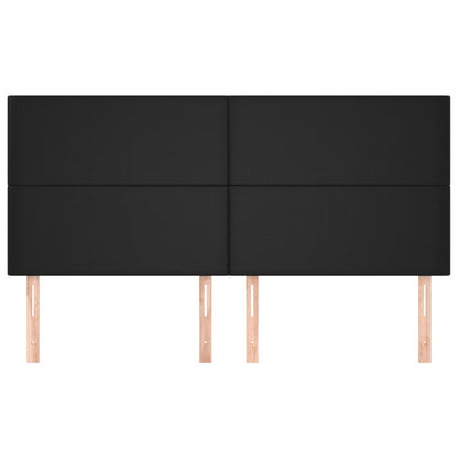 Hoofdborden 4 St 90X5X78/88 Cm Kunstleer Zwart