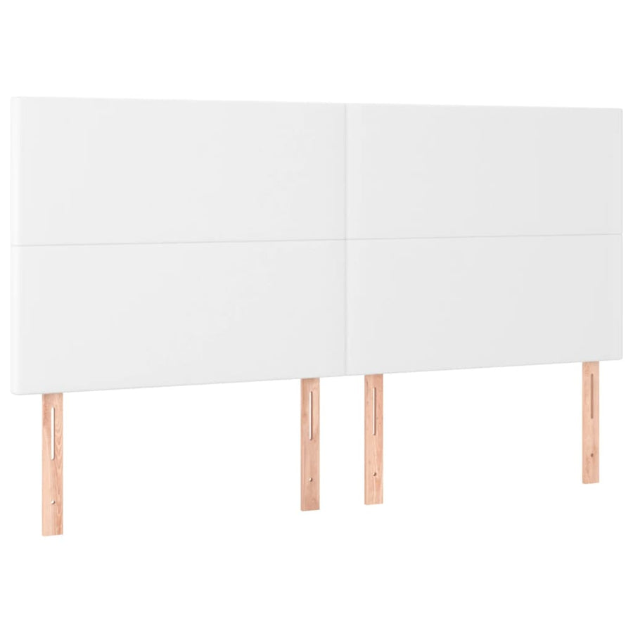 Hoofdborden 4 St 90X5X78/88 Cm Kunstleer Wit