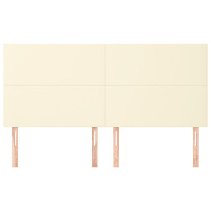 Hoofdborden 4 St 90X5X78/88 Cm Kunstleer Kleurig 1 180 cm Crème