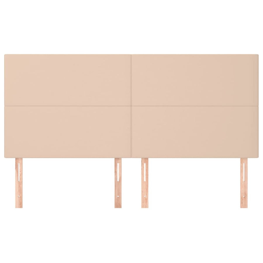 Hoofdborden 4 st 90x5x78/88 cm kunstleer cappuccinokleurig 1 180 cm Cappuccino