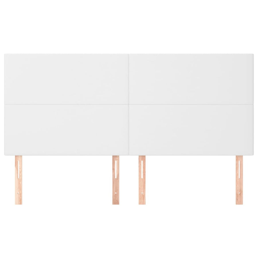 Hoofdborden 4 St 100X5X78/88 Cm Kunstleer Wit