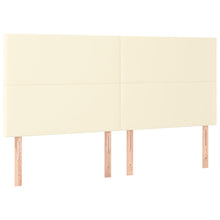 Hoofdborden 4 St 00X5X78/88 Cm Kunstleer Kleurig Crème 200 cm Hoog