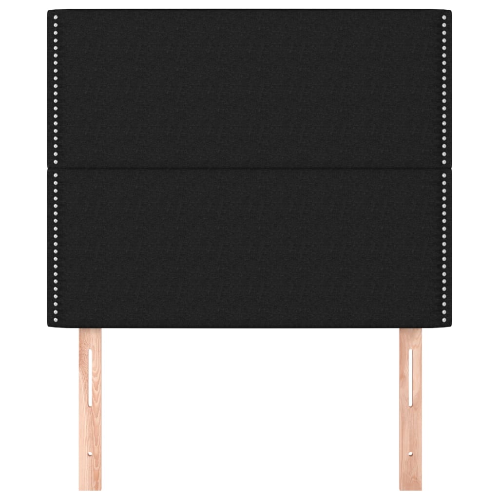 Hoofdborden 2 st 80x5x78/88 cm stof zwart 80 cm Hoog