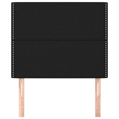 Hoofdborden 2 st 80x5x78/88 cm stof zwart 80 cm Hoog