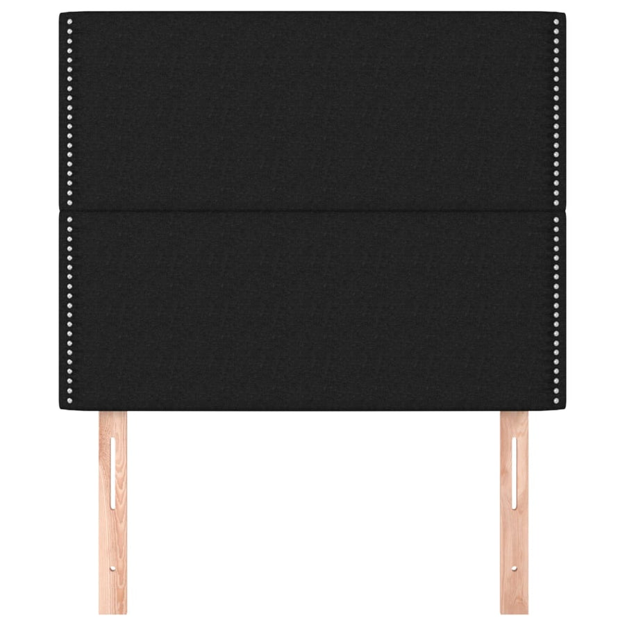 Hoofdborden 2 st 80x5x78/88 cm stof zwart 80 cm Hoog