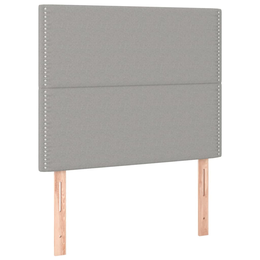 Hoofdborden 2 St 90X5X78/88 Cm Stof Lichtgrijs 90 cm Hoog