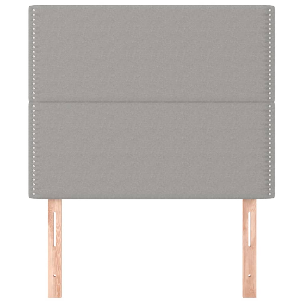 Hoofdborden 2 St 90X5X78/88 Cm Stof Lichtgrijs 90 cm Hoog