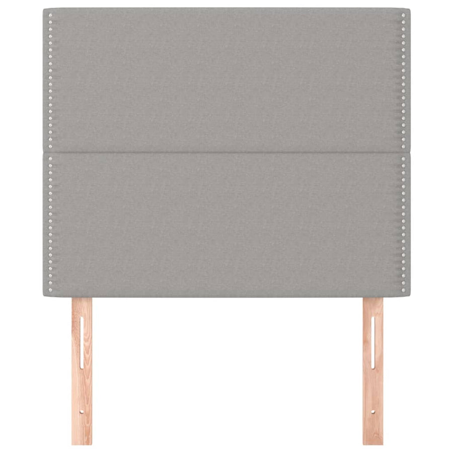 Hoofdborden 2 St 90X5X78/88 Cm Stof Lichtgrijs 90 cm Hoog