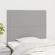 Hoofdbord lichtgrijs 90x5x118/128 cm stof