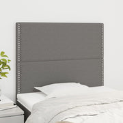 Hoofdbord 2 st donkergrijs 90x5x78/88 cm stof