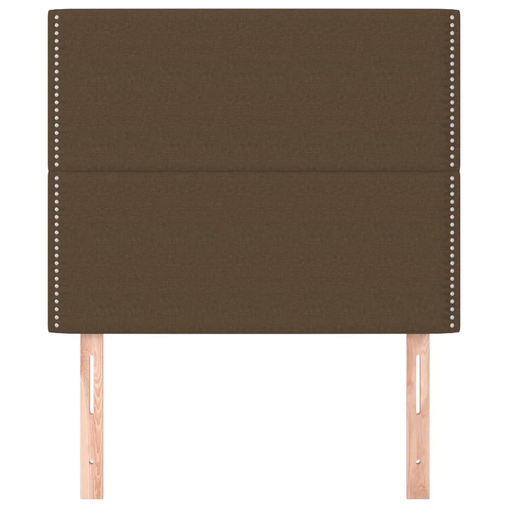 Hoofdborden 2 St 90X5X78/88 Cm Stof Donkerbruin 90 cm Hoog