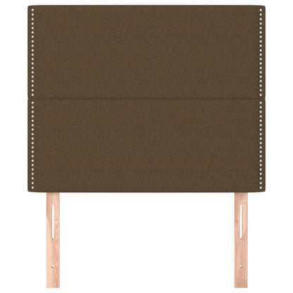 Hoofdborden 2 St 90X5X78/88 Cm Stof Donkerbruin 90 cm Hoog