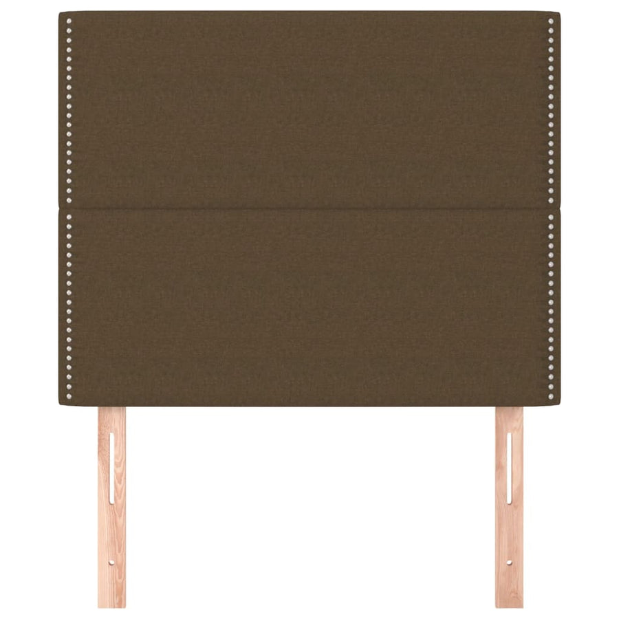 Hoofdborden 2 St 90X5X78/88 Cm Stof Donkerbruin 90 cm Hoog