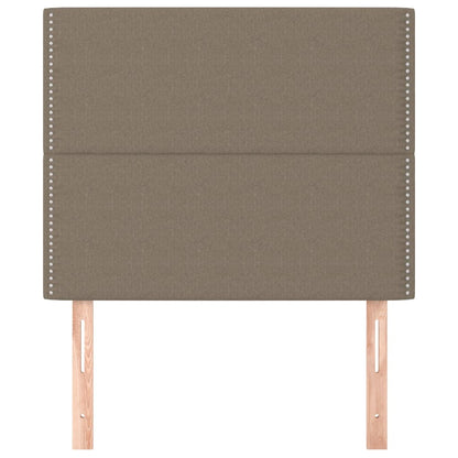 Hoofdborden 2 st 90x5x78/88 cm stof taupe 1 90 cm Taupe