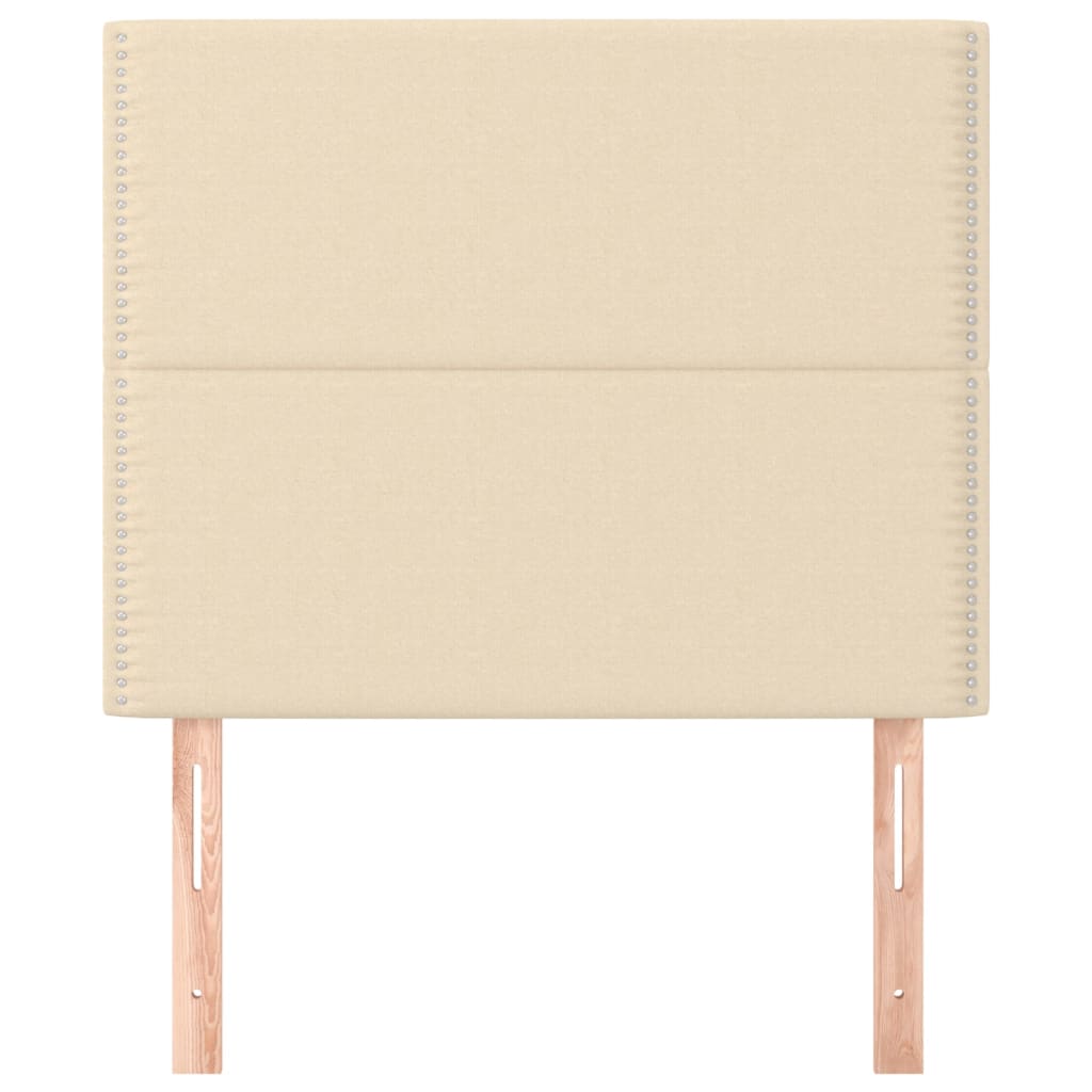 Hoofdborden 2 St 90X5X78/88 Cm Stof Kleurig Crème 90 cm Hoog