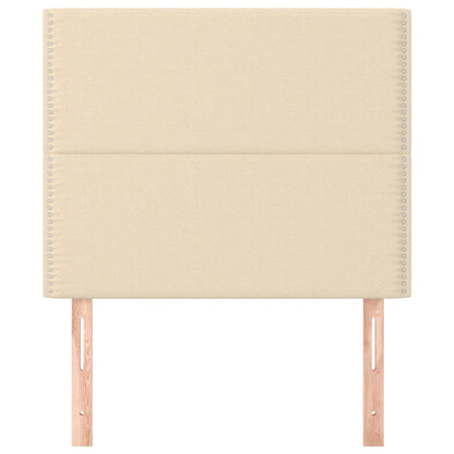 Hoofdborden 2 St 90X5X78/88 Cm Stof Kleurig Crème 90 cm Hoog