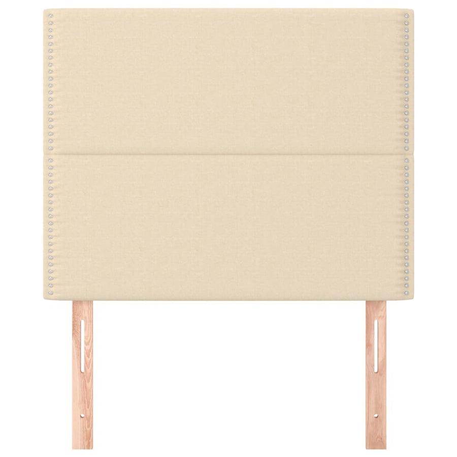 Hoofdborden 2 St 90X5X78/88 Cm Stof Kleurig Crème 90 cm Hoog